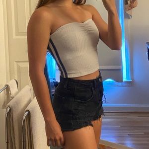 white abercrombie tube top